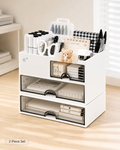 Modular Desktop Organizer with Transparent Drawers